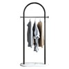 Freestanding Clothing Rack with Marble Base,Modern Black Arch Garment Rack