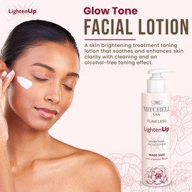LightenUp Flaw-Less Brightening Facial Lotion – 3.3 fl oz / 100ml - Daily Face Moisturizer - Lightweight Hydration - Non-Greasy, Moisturizing Face Lotion for All Skin Types - with Imperial Peony