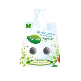 Farma Bijoux Earrings Perla Dark Grey 8,0mm