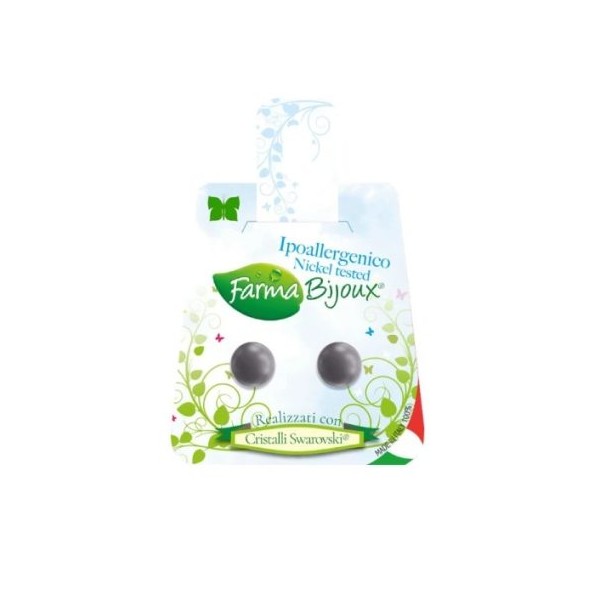 Farma Bijoux Earrings Perla Dark Grey 8,0mm