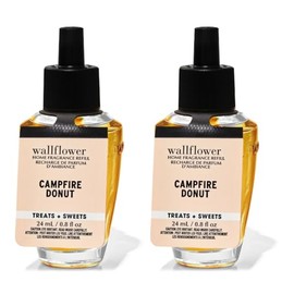 Bath & Body Campfire Donut Fragrance Wallflowers Refill 2-pack, 1.6 fl. oz. total (Packaging Label Artwork Style May Vary)