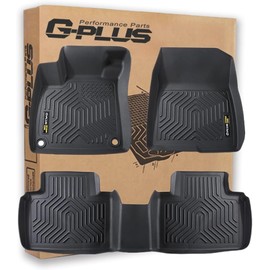 G-PLUS Floor Mats Compatible with Honda Accord Sedan 2018 2019 2020 2021 2022 TPE All Weather Full Cover Protection 3 Piece,Black Floor Liners