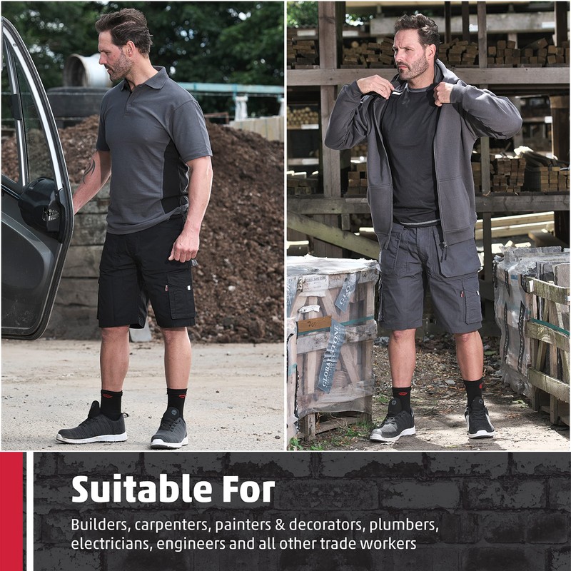 TuffStuff Men's Enduro Work Shorts, gray, 34W