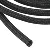 5mm/0.2in Black Cord Protector Self Wrapping Wire Loom High Temperature