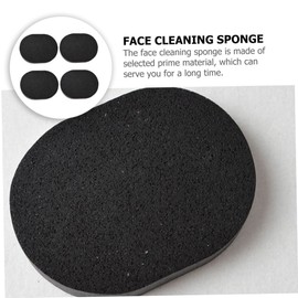 Healeved 10pcs Face Skin Washing Tool Bamboo Charcoal Facial Cleanser Puff for Daily Use