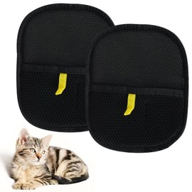 2 Stück Pet Hair Remover Handschuhe, 24x16cm Elektrostatische Fellpflegehandschuhe, Doppelseitige Tierhaarentfernungshandschuhe, Waschbare Pflegehandschuhe für Katzen Hunde Möbel Kleidung Reinigung