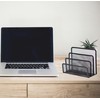 Desk File Holder, 3 Tier Metal Mesh Mail Sorter Magazine