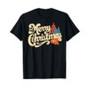 Retro Christmas Tee for Men Women T-Shirt, black