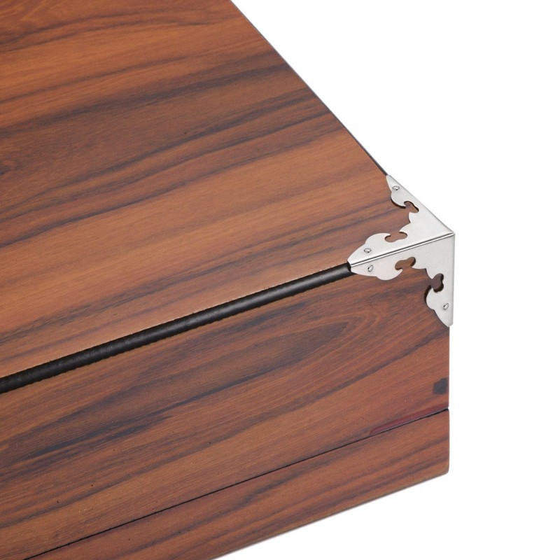 sourcing map 30x30x30mm Metal Box Corner Protectors Edge Guard Silver