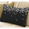 EKOBLA Shiny Diamond Throw Pillow Cover White Crystal Sparkle Gemstone