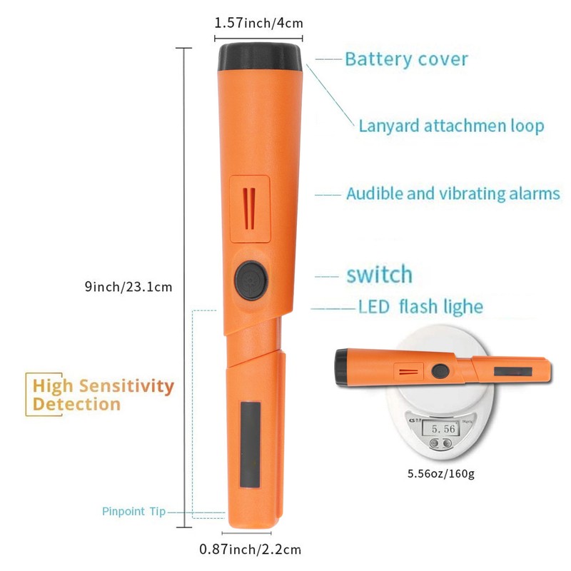 Metal Pinpointer IP68 Waterproof Sensitive 360° Detective Accurate Positioning Underwater