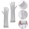 Lystaii Long Opera Party 20s Satin Gloves Stretchy Elbow Length