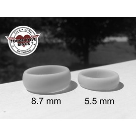 Tough Love Rings - Solid White - Thick Band - Size 8