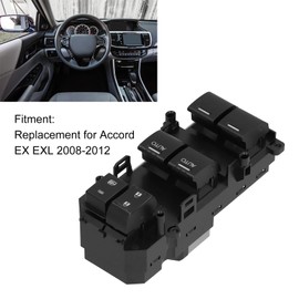 Qiilu Interruptor de Ventana Eléctrica, Control de Interruptor Maestro 35750-TA0-A31 de Repuesto para Accord EX EXL 2008-2012