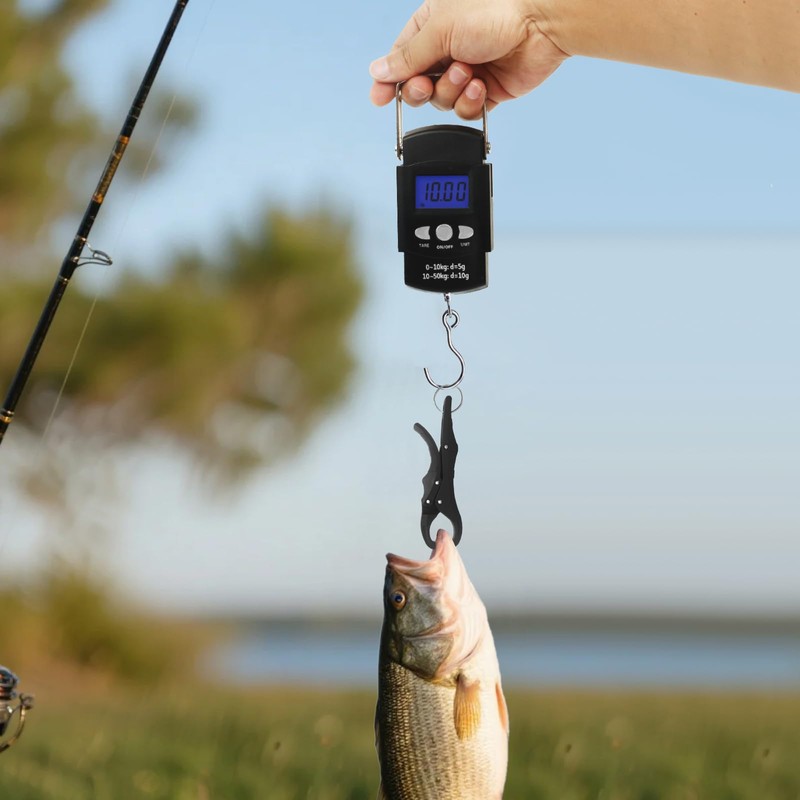 Digital Scale with Lip Gripper：110 Lbs/50 Kg Backlight LCD Display