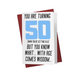 Karto Funny 50th Birthday Card for Men Women - Large 5.5x8.5 inch 50 Years Old Birthday Cards for Him Her - Balls