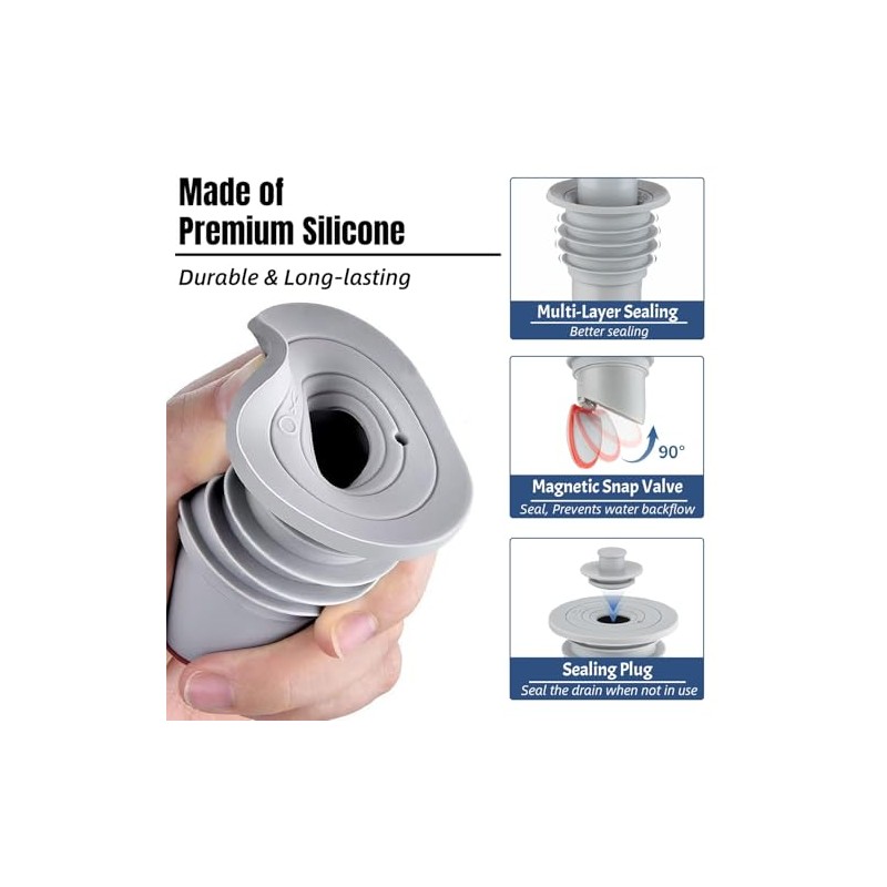 Washing Machine Drain Hose Seal, JHBKing Washer Drain Outlet Plug,