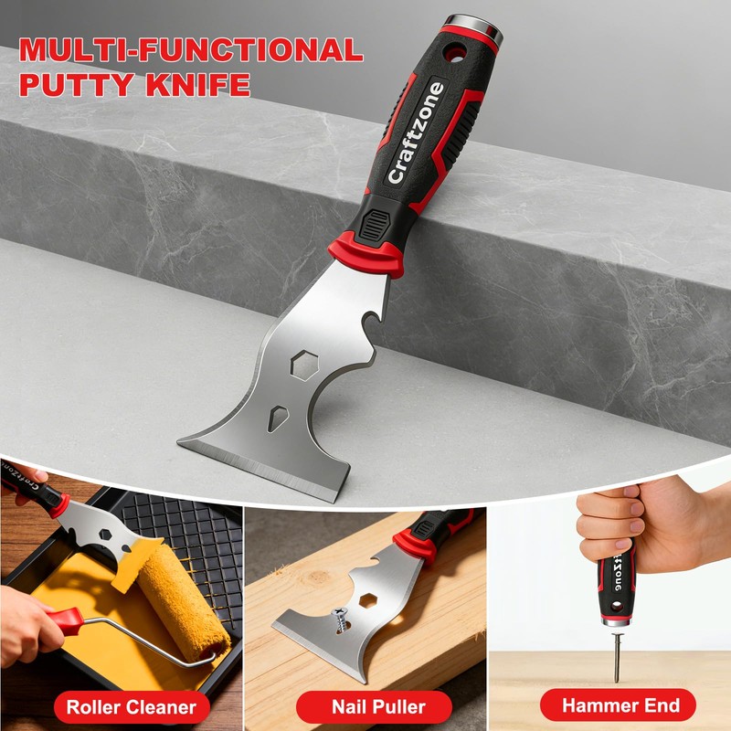 6 Pcs Putty Knife Set Drywall Tool Kit Taping Knife