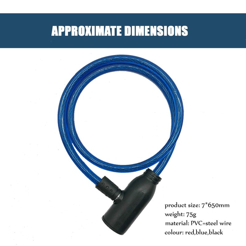 Max Limit Cable Bike Lock (Blue)