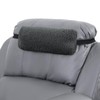 HOMBYS Sherpa Fleece Lumbar Support Pillow with Headrest for Recliner,Memory