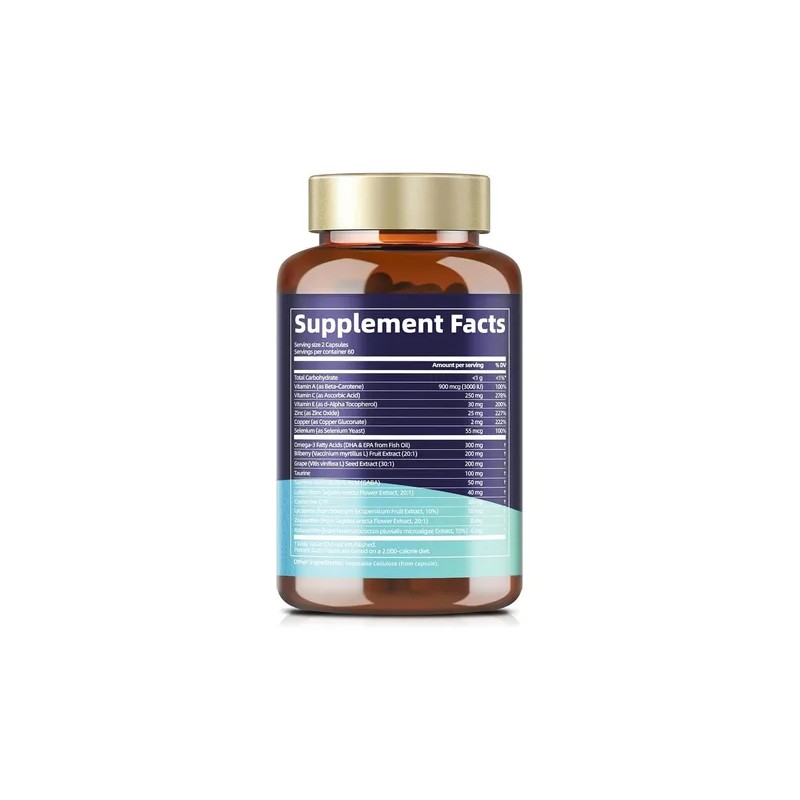 Suplemento de Luteína y Zeaxantina Totaria Vitaminas Oculares en Cápsulas,