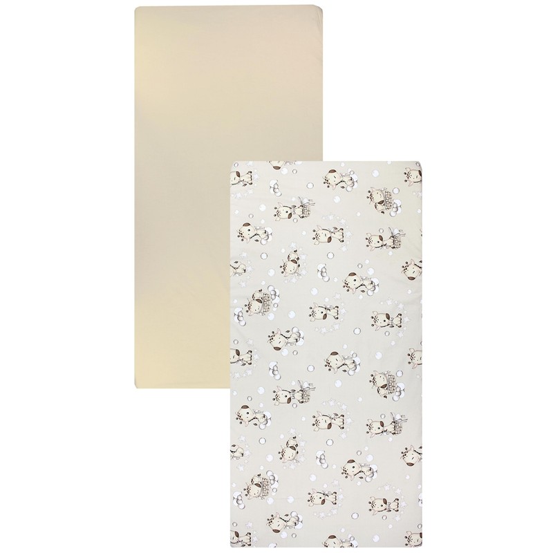 TupTam Baby Fitted Sheet for Baby Cot Bed Pack of