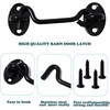 Klurent 4" Barn Door Latch Door Lock Hardware, Sliding Door