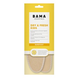 Bama Dry & Fresh Kids Shoe Insoles - Quality Barefoot Shoe Inner Soles Breathable Inserts for Summer with Silver Ions 1 Pair - 34-35 EUR/ 2-3 UK Kids