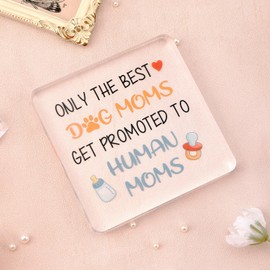 New Mom Gifts for Women after Birth Pregnancy Gifts for Expecting Mom Mother to Be First Time Mother Wife Best Friend Bestie Dog Lover Acrylic Block Plaque Mothers Day Christmas Stocking Stuffers