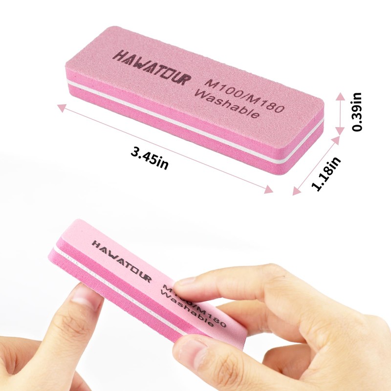 HAWATOUR Nail Files and Buffers, 8 Pieces Manicure Kit for