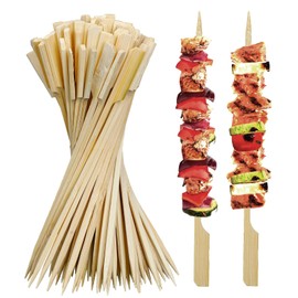 200PCS Bamboo Skewers for Appetizers,7 Inch Bamboo Skewers Cocktail Picks for Drinks Bamboo Paddle Cocktail Picks