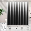 XLHOMO Black Bathroom Sets with Ombre Shower Curtain and Rugs,