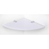 BSM Marketing Wall Mounted Floating Acrylic Corner Shelf with Chrome