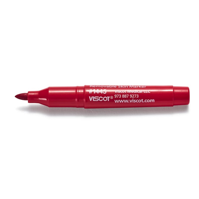 Viscot Mini EZ Removeable Ink Skin Marker Red 10 Pack