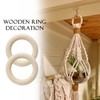 Uenhoy 15 Pcs 60mm/2.36" Natural Wood Rings, Unfinished Wooden Rings
