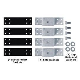Metal Roof Mounting Bracket for Unistrut Channel & Solar Racking - Extruded 6061-T6 Aluminum – Four Screw Down Top Mounting Brackets for Slotted Framing Strut – (4 Pcs)