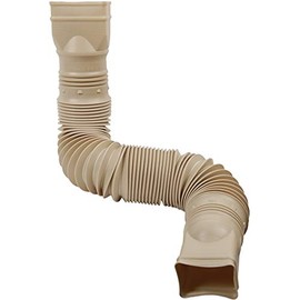 Amerimax Flex-A-Spout 4.5 in. H x 4.5 in. W x 25.5 in. L Stone Vinyl Downspout Extension