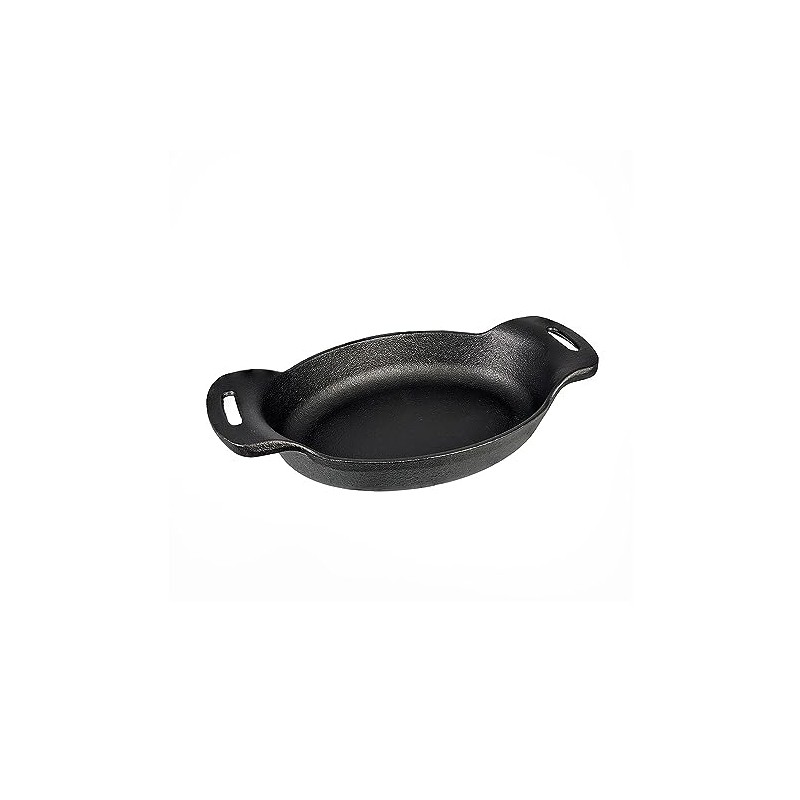 Chef's Supreme 16 oz. Cast Iron Mini Oval Skillet, Each
