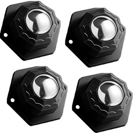 fogman Ball Caster Wheel Stick Aftermarket Furniture Moving Tape Set of 4 (Black)