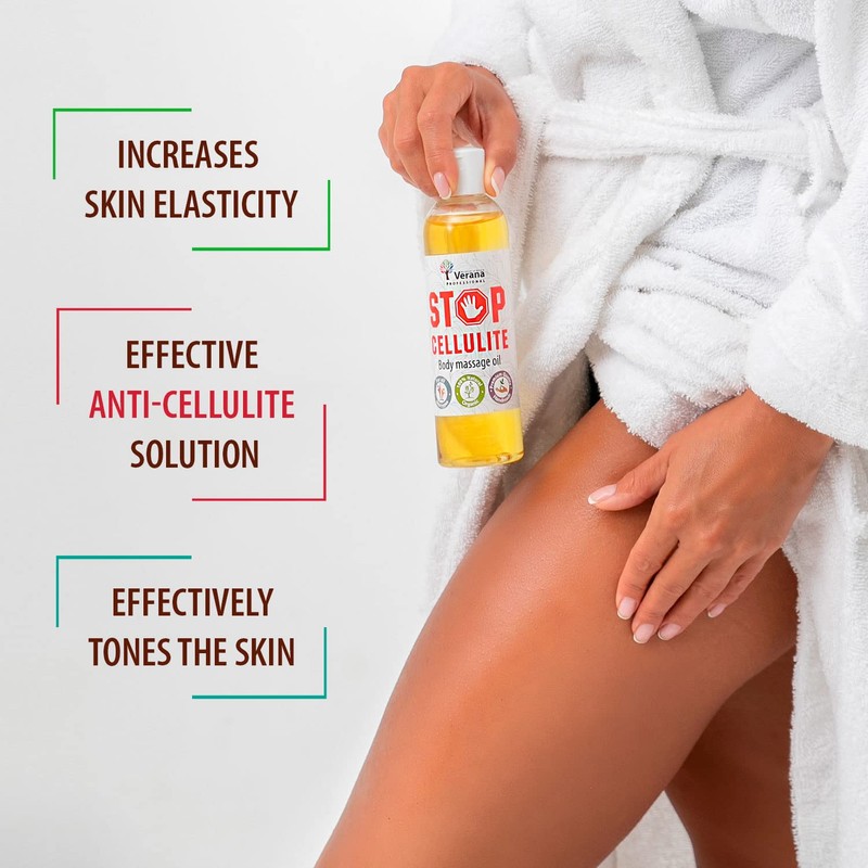Verana Anti-Cellulite Massage Oil, Natural Cosmetics for All Skin Types,