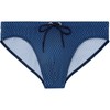 HOM Men's Morny Swimming Trunks Swim Briefs, Micro motif navy