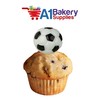 A1BakerySupplies® - Juego de 24 púas de fútbol en 3D