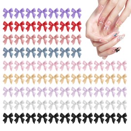 100 Pieces 3D Nail Decoration Sets Bows, Nail Pendants, Nail Art Decorations, Bow for Acrylic Nails, Cute Kawaii Bow Pendants, Pretty Nail Bow Pendant Decoration