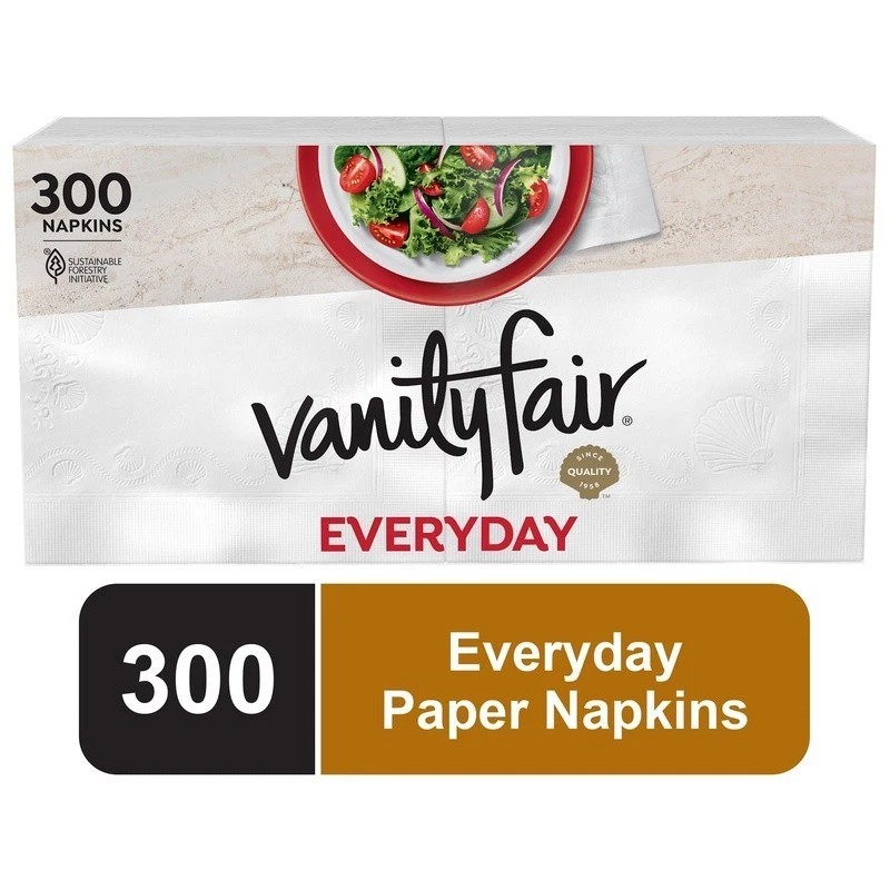 Disposable Paper Napkins 300 Count 2-Ply Cloth-like Smooth Texture Absorbent