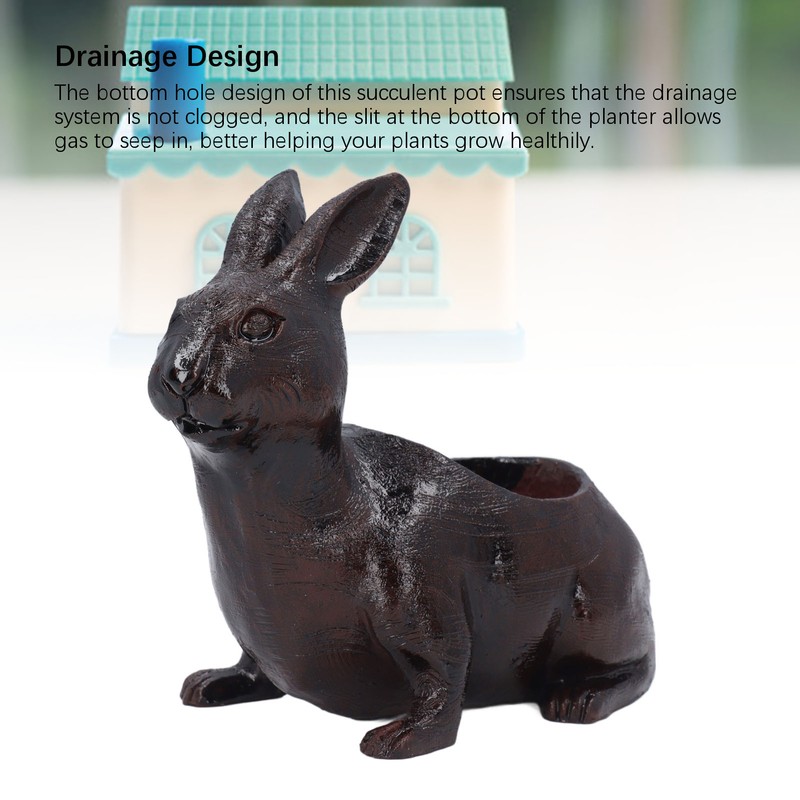 Rabbit Planter Animal Shaped Cartoon Succulent Plant Pot Garden Decoration
