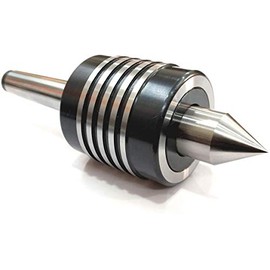 Double Bearings Live Revolving Center Standard Nose-Lathe Tailstock Metalwork-Run-out under 5 microns ((MT2))