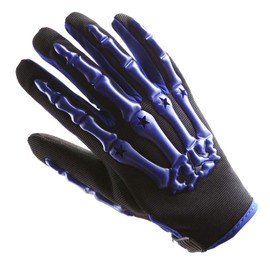 1Storm Adult Motocross Gloves Motorcycle BMX MX ATV Dirt Bike Bicycle Skeleton Cycling Gloves Blue