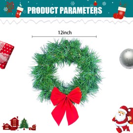 ZKFAR 1 PC Christmas Car Wreath Decoration, Waterproof Polyester Front Grille Decorative Accessories with LED Lights, Universal Wreath Lighting Decoration for Car Truck SUV RV (Multicolored)