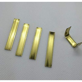 Weststone 2" x 1/4" 100Pcs Double Wire Gold Metallic Twist Ties Wire Clamp for Cello Candy Bags Party (Gold - 100pcs)