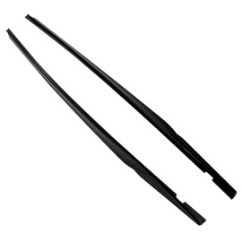 IKON MOTORSPORTS, 2PCS Side Skirts Compatible With 2022-2025 Honda Civic 11th Gen Sedan Hatchback, Side Skirts Extension Rocker Panels Added on Bodykit Replacement PP HPD Style Matte Black